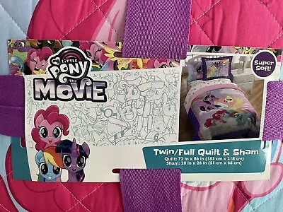 My Little Pony The Movie Quilt & Sham Blanket Bedding Twin/Full New Soft • $29.99