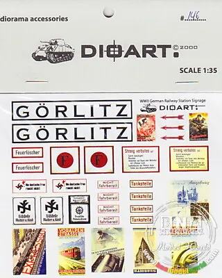 DioArt 1/35 WWII German Railway Station Signage/Posters • $5.15