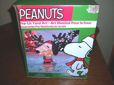 Nib Adorable Htf Older Peanuts  Snoopy  Pre-lit Yard Art Decoration • $44.99