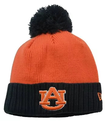 Auburn Tigers NCAA Color Chill Pom Pom Winter Knit Hat Beanie By New Era • $19.99