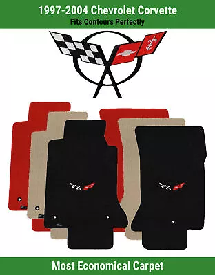 $138.99 • Buy Lloyd Velourtex Front Mats For '97-04 Chevy Corvette W/Black Corvette Flags 2
