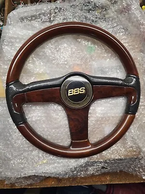 BBS 3 Spoke Wooden Steering Wheel • $1000