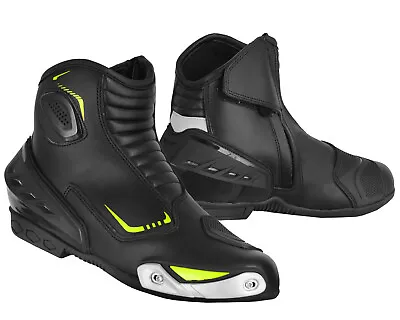 New Motorbike Boots Mens - Motorcycle Genuine Leather Boot Racing Touring Shoes • $55.94