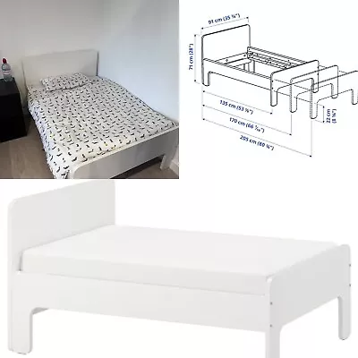 Ikea Sundvik Extending/extendable Childrens Bed White Wood • £50