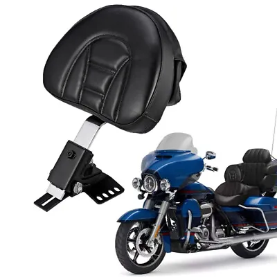 $58.98 • Buy Adjustable Rider Backrest Pad Kit For Harley Electra Road Glide EFI FLHTI FLTRX