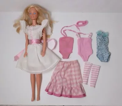 Vintage 80s My First Barbie Mixed Lot With White Dress Pink Skirt & Outfits • $13.99