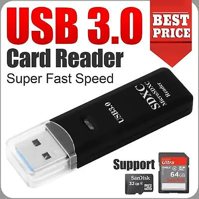 £3.42 • Buy USB 3.0 SD Memory Card Reader High Speed SDHC SDXC MMC Mobile Micro SD T-FLASH