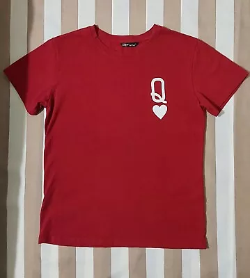 £7 • Buy Red Shein Queen Of Hearts T Shirt