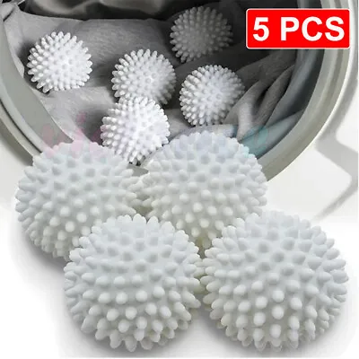 5pcs Reusable Laundry Ball Washing Machine Drying Softener Clothes Anti-winding • £3.99