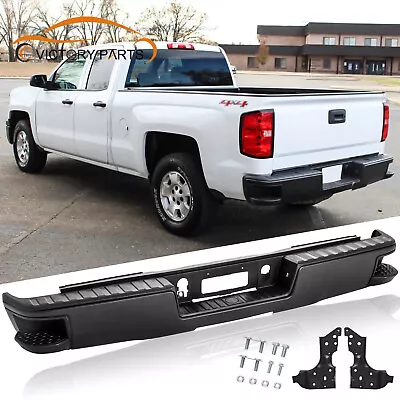 Complete Rear Step Bumper For 2014-2018 Chevy Silverado GMC Sierra 1500 W/O HOLE • $180.88