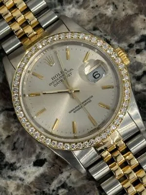 36mm Rolex Datejust 16233 Diamond Bezel Jubilee - VWG 319105 (319105) • $5499.99