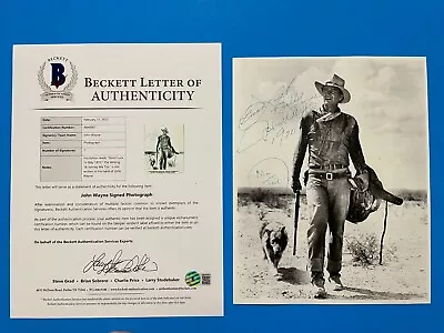 1970 John Wayne Signed Inscribed Hondo Photo BAS BECKETT LOA • $2999.99