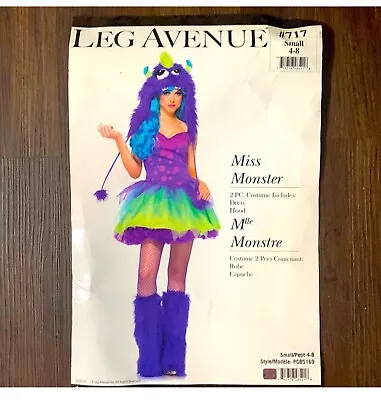 New In Package Leg Avenue Miss Monster Costume Women Small • $24.99