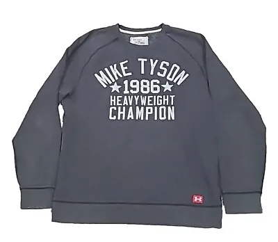 Under Armour Roots Of Fight Boxing Pullover Sweatshirt Mike Tyson 1986 Large  • $99.99