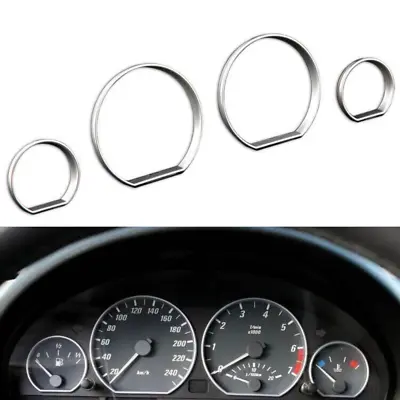 Fit For BMW E46 Gauge Dash Dial Rings Bezel Trim Chrome Decoration Frame New • $11.53