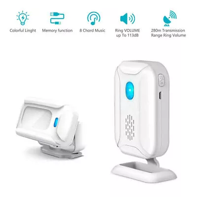 Wireless Infrared Motion Sensor Welcome Chime Doorbell Alarm Shop Store Entry • $19.88