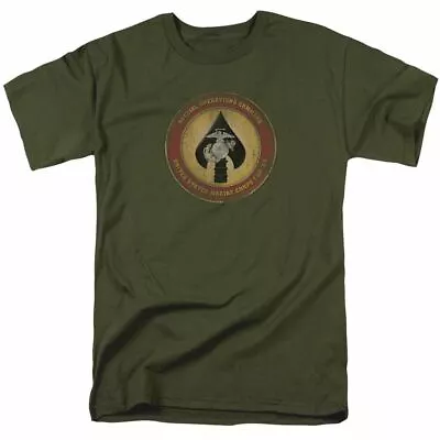 U.S. Marine Corps Special Ops Command Patch T Shirt Mens Licensed Military Green • $16.24