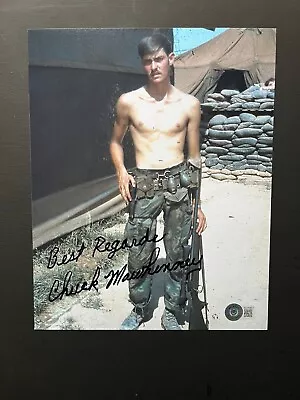 Chuck Mawhinney Rare! Signed Autographed USMC Sniper 103 8x10 Photo Beckett BAS • $120