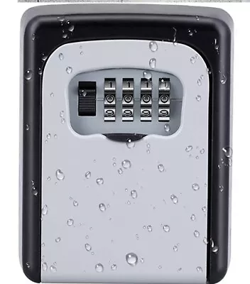 £9.49 • Buy Wall Mounted Key Safe 4 Digit Combination Key Safe Outdoor Security Key Lock Box
