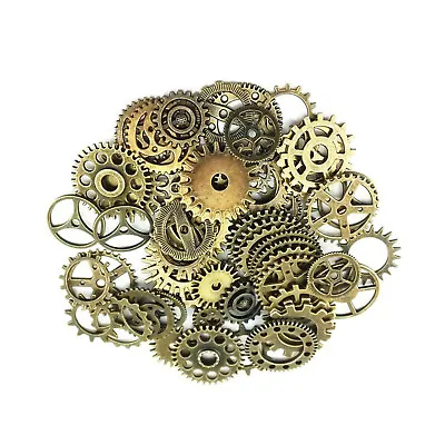 20pcs Bronze Watch Parts Steampunk Cyberpunnk Cogs Gears DIY Jewelry Crafts • $3.19