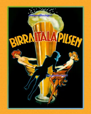 5x7 ITALIAN PILSNER BEER Vintage Alcohol Advertisement Art Print • $7.99