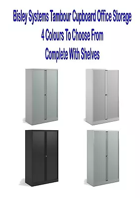 £486 • Buy Bisley Systems Tambour Cupboard Office Storage All Sizes & Colours 