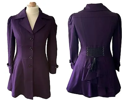 £69.99 • Buy Plus Size 18 20 22 24 26 28 30 32 Purple Victorian Steampunk Riding Jacket Coat 