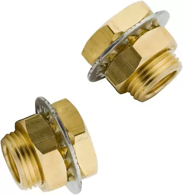 Legines Brass Bulkhead Fitting 1/4  NPT Female Bulk Head Pipe Fitting Bulkhead C • $19.22