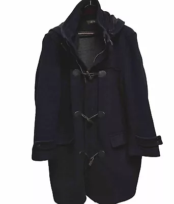 TASSO ELBA Hooded Full Length Toggle Coat Blue XXL - Slight Zipper Defect • $20