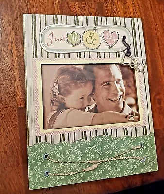 JUST ME AND MY DAD Photo Frame NEW Father's Day 4  X 6  PICTURE SCRAPBOOK STYLE • £17.57