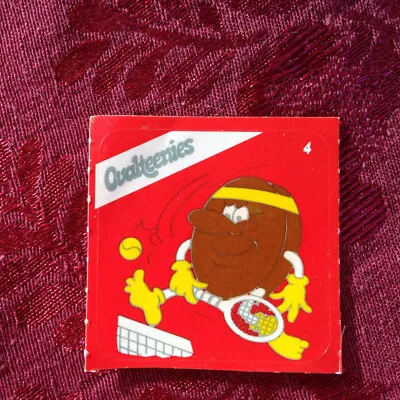 VINTAGE STICKER OVALTINE DRINK OVALTEENIES ACTIVITIES SPORT TENNIS No 4 • $4.99