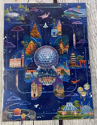 2022 Walt Disney World Epcot Upwards & Onwards 5x7  Postcard Josey Tsao • $14.90