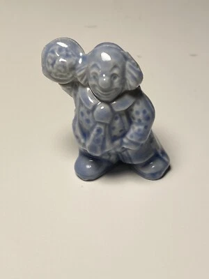 $0.99 • Buy Red Rose Tea Wade Whimsies Vintage Ceramic Figurines - Clown With Pie