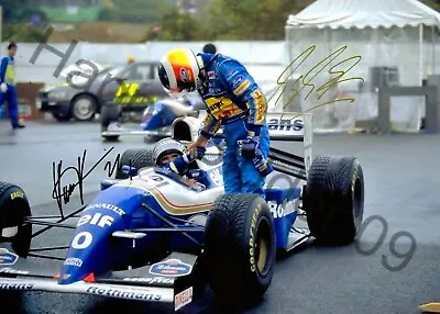 Michael Schumacher Shakes Damon Hills Hand  Beautiful Formula 1 Signed 7x5 Photo • $7.57