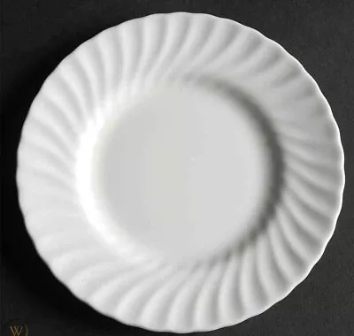 Minton Bone China WHITE FIFE 6-1/4  Swirl Bread Plate (cmp-cl) • $4.99