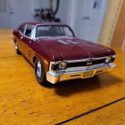 1970 Chevrolet Nova SS Coupe Maisto 1/18 Diecast Special Edition Maroon Red • $38