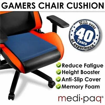 £13.45 • Buy Gaming Cushion Chair Seat Memory Foam Wedge Back Support Pain Relief Booster UK