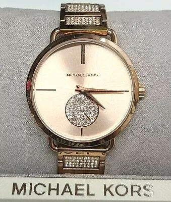 Michael Kors Women's Portia 36mm Steel Bracelet Swiss Quartz Watch MK3853 • $95