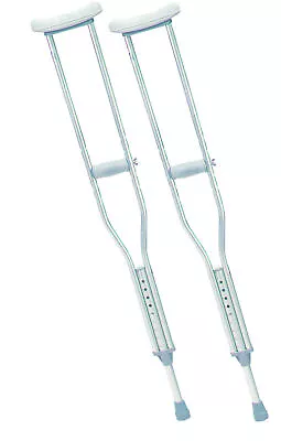 Aluminium Underarm Axilla Crutches Aluminium Height Adjustable Medium Pair • £42.78