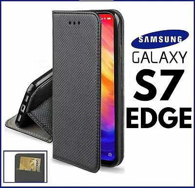 For SAMSUNG GALAXY S7 EDGE FLIP CASE BOOK LUXURY COVER PU LEATHER WALLET STAND • $12.39