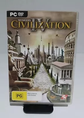 Sid Meier's Civilization IV (PC 2005) With Tech Tree Chart - VGC Free Postage • $19.95