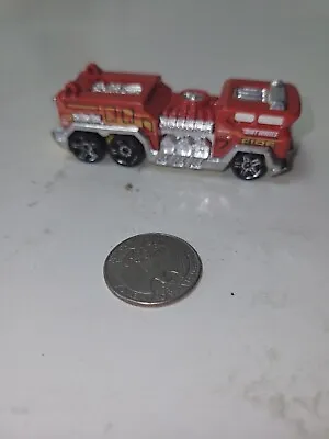 Hot Wheels 5 Alarm Fire Truck 1:64 Scale Loose Red Silver Miniature Truck • $1