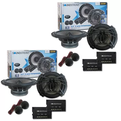 4 X Soundstream AC.6 6.5-inch 6.5  2-way Car Audio Component Speaker System • $74.99