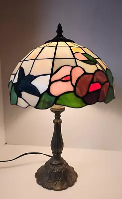 Tiffany Style Stained Glass Hummingbird Table Lamp 20  Tall • $64