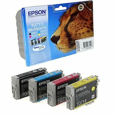 £51.99 • Buy Genuine Epson T0715 Multipack Ink Cartridges Stylus DX7000F DX7400 DX7450 SX110