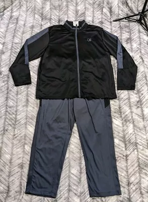 And1 Track Suit Mens 2XL XXL Gray Black Jacket Track Pants Warm Up Basketball • $29.95