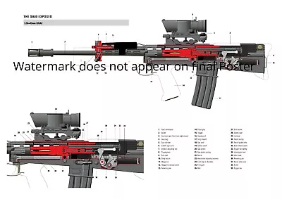 SA80 Service Rifle Exposed Poster Print British Army Weapon Small Arms NATO Wall • £9.73