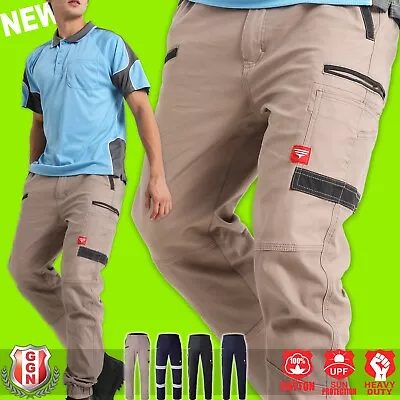 Big BEE Work Pants Mens Workwear Stretch Cotton Canvas Cargo Pockets Patch NEW! • $43.95