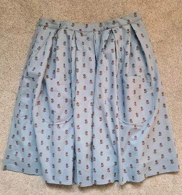 Laura Ashley Archive 50s Style Short Skirt With Pockets Lined Size 10 Blue  • £9.99