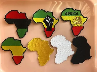 Rasta Africa Map Embroidered Patches 3.25 X3  Iron-on - FREE SHIPPING • $5